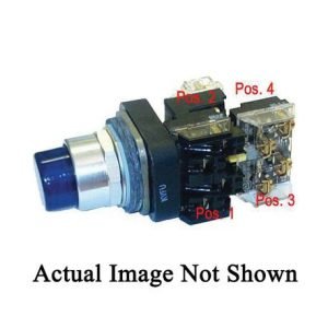 Allen-Bradley 800HC-QRAH2B Illuminated Pushbutton With Finger Safe Guard, Full Voltage Power Module, 30 mm, 1NO-1NC Contact Configuration, Extended Head with Guard Operator, Blue