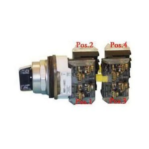 Allen-Bradley 800T-J2C Non-Illuminated Selector Switch, 30 mm, 4NO-4NC Contact Configuration, Standard Knob Operator, White