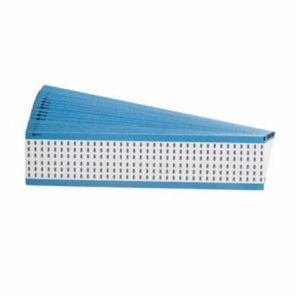 Brady® WM-8-PK WM Series Pre-Printed Wire Marker Card, 1-1/2 in Marker Length, Black/White Legend/Background, Vinyl Cloth, 36 Markers per Card