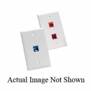 comCables™ FP-6IV Keystone Faceplate, 6 Ports, Snap-In Jacks/Audio/Video Module, Flush Mount, Thermoplastic