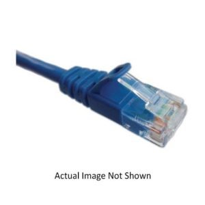CP Technologies® ClearLinks™ C5E-BL-10-M Molded Boot Unshielded UTP Patch Cord, Category: Cat 5e, 24 AWG Bare Stranded Copper Conductor, RJ45 Modular Plug Connector, 10 ft Cord Length