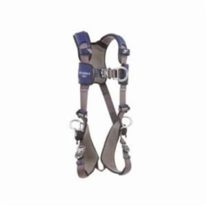 3M DBI-SALA Fall Protection ExoFit™ NEX™ 1113085 Work Positioning Harness, XL, 420 lb Load, Repel™ Polyester Strap, Duo-Lok™ Quick-Connect Leg Strap Buckle, Duo-Lok™ Quick-Connect Chest Strap Buckle, Aluminum/Steel/Stainless Steel Hardware, Blue/Navy