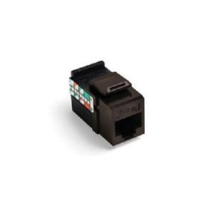 GigaMax® QuickPort® 5G108-RB5 8-Conductor 8-Position UTP Connector, Cat 5e Module, Panel Mounting, 1 Ports, Plastic
