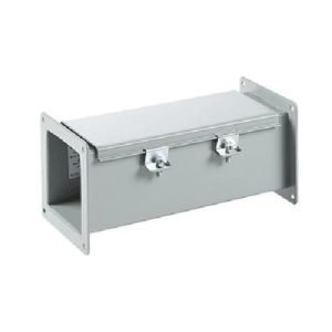 Hoffman F88W12 F20 Feed Through Straight Section Wireway, 12 in L x 8 in W x 8 in H, Butt Hinged Cover, Steel