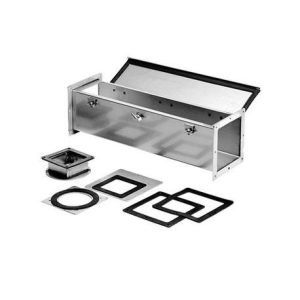 Hoffman F66W48SS F22 Feed Through Straight Section Wireway, 48 in L x 6 in W x 6 in H, Butt Hinged Cover, 304 Stainless Steel