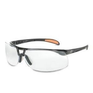 Uvex® by Honeywell Protege® S4200-H5 Floating Lens Safety Glass, HydroShield AF/Scratch-Resistant Lens Coating, Clear Lens, Framed Frame, Black Frame, Polycarbonate Frame, Polycarbonate Lens, Specifications Met: ANSI Z87.1-1989/Z87.1-2010, CSA Z94.3