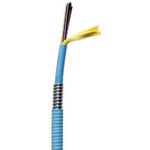 PREMISE WIRING OptiChannel™ HFCD15012R3 Armored OM3 Multi-Mode Riser Tight Buffer Fiber Optic Cable, 12 Fibers, 50 um Core