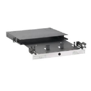 Panduit® FRME1U Opticom® QuickNet™ Fiber Cassette Enclosure, 1.74 in H x 17 in W x 14.2 in D, Rack Mount, Steel, Black