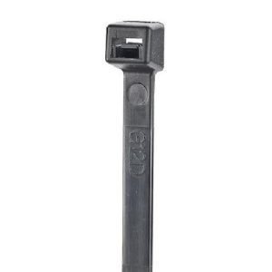Panduit® StrongHold™ S8-40-C0 Intermediate Weather-Resistant Cable Tie, 7.87 in L x 0.14 in W x 0.05 in THK, Nylon 6.6, Black