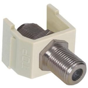 PREMISE WIRING SFFWX Snap-Fit AV F-Connector, Snap-On Mount, Polymer, White