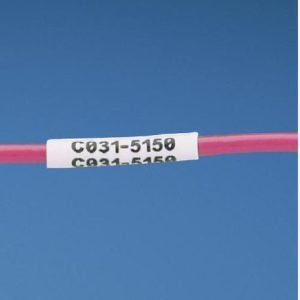 Panduit® T100X000CBC-BK Continuous Non-Laminated Cassette Tape, 12-1/2 ft L x 1 in W, Legend: Blank, Black on White Legend/Background, Vinyl