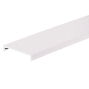 Panduit® Panduct® C4WH6 Wiring Duct Cover, 6 ft L x 4.39 in W x 0.37 in H, PVC, White