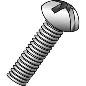 Cully™ 52408J Machine Screw, Measurement System: Imperial, #8-32 Thread, Steel, Round Head, Zinc Plated, Phillips®/Slotted Drive