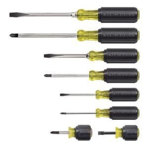 Klein® 85078 Multi-Application Screwdriver Set, Measurement System: Imperial, 8 Piece, No ESD-Safe, Insulated: No, No Magnetized Tip, Screwdriver Types Included: Cabinet/Keystone/Phillips®, Specifications Met: ASME Specified, ANSI Specified, Rubber/Steel