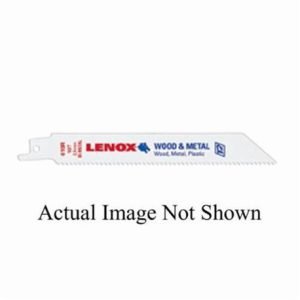 Lenox® 20592-650R Shatter-Resistant Reciprocating Saw Blade, 6 in L x 3/4 in W, 10/14 TPI, Steel Body, Universal Tang