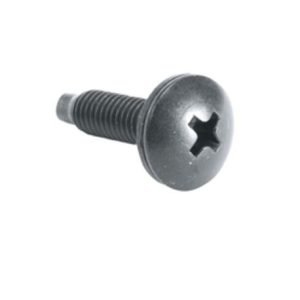 Middle Atlantic® HP Standard Phillips Truss Head Rack Screw, For Use With: Trims, Specifications: 3/4 in L, Rail Mount, #10-32 Threaded, Steel, Black
