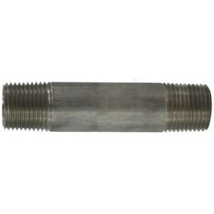 Midland Industries 48060 Corrosion-Resistant Pipe Nipple, 1/2 in Nominal, MNPT End Style, SCH 40, 304 Stainless Steel, Import