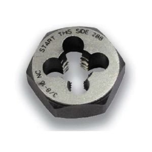 Norseman™ 86010 Type 405 Threading Hexagon Die, Measurement System: Imperial, #4-36 Thread, High Carbon Steel