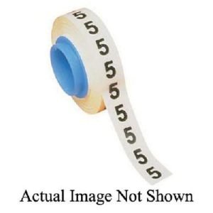 Panduit® PAN-CODE™ PMDR-6 Pre-Printed Marker Tape Refill, 8 ft L x 3 in W, Legend: 6, White Legend/Background, Polyester