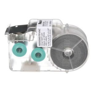 Panduit® S100X150VAC P1™ Self-Laminating Wire/Cable Cassette Label, 1-1/2 in L x 1 in W, White Background Legend/Background, Vinyl