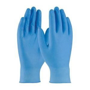 PIP® Ambi-dex® Axle 63-532PF/XL Disposable Gloves, XL, Nitrile, Blue, 9.4 in L, Non-Powdered, Textured Grip, 4 mil THK, Application Type: Food Grade, Ambidextrous Hand