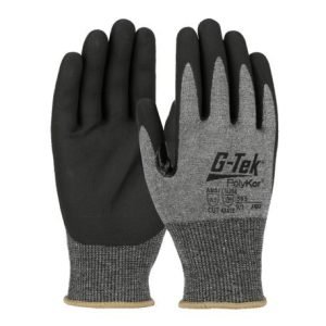 PIP® G-Tek® PolyKor® 555/XL Touchscreen Cut-Resistant Gloves, XL, Nitrile Coating, Nitrile/PolyKor®, Continuous Knit Cuff, Resists: Abrasion, Cut, Puncture and Tear, ANSI Cut-Resistance Level: A5, Paired Hand