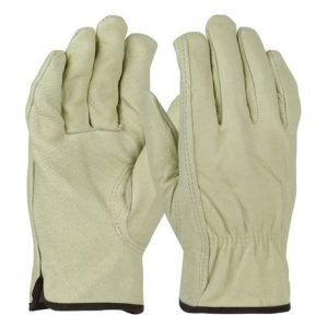 PIP® 994KF/XL Unisex General Purpose Gloves, Leather Palm/Work, Gunn Cut/Keystone Thumb Style, XL, Tough Grain Pigskin Leather Palm, Cotton/Tough Grain Pigskin Leather, Tan, Slip-On Cuff, Uncoated Coating, Fleece Lining