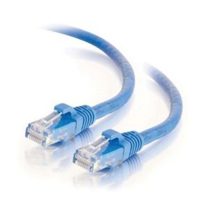 Quiktron® 576-110-015 Value Series Snagless Booted Patch Cord, Category: Cat 6, 24 AWG 4-Pair Solid Copper Conductor, RJ45 Male to Male Connector, 15 ft Cord Length, Blue