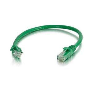 Quiktron® 576-120-003 Value Series Snagless Booted Patch Cord, Category: Cat 6, 24 AWG 4-Pair Solid Copper Conductor, RJ45 Male to Male Connector, 3 ft Cord Length, Green