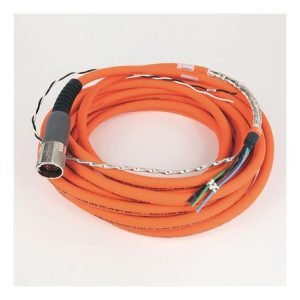 Rockwell Automation SpeedTEC Cable, Motor Power With Brake Wires, SpeedTec DIN Connector, Drive-end, Flying-lead, 16 AWG, Continuous-Flex, 9 Meters