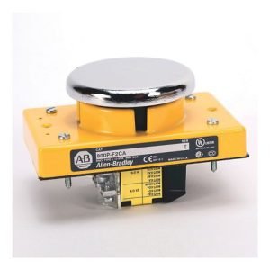 Rockwell Automation 800P-F2CB Pushbutton, 2NO-2NC Contact Configuration, Palm Operator, Chrome