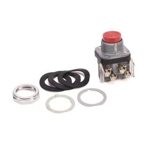 Rockwell Automation 800T-B6D1 Non-Illuminated Pushbutton, 30.5 mm, 1NO Contact Configuration, Extended Head Operator, Red