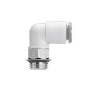 KE SMI SHOP® KQ2L07-U03A 90 deg Gasket Seal Universal Elbow, Elbow, 1/4 x 3/8 in, Tube x Male End Style, PBT