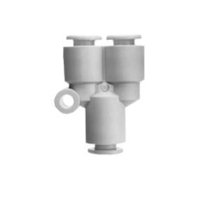 KE SMI SHOP® KQ2U12-00A One Touch Union Y, Y, 12 mm, Tube End Style, Brass/Polybutylene Terephthalate/Polypropylene