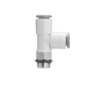 KE SMI SHOP® KQ2Y07-U02A Run Tee With Gasket Seal, Tube x Universal, 1/4 in, Brass/Polybutylene Terephthalate/PP