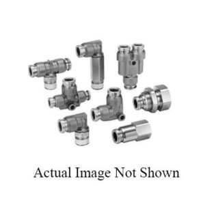 KE SMI SHOP® KQB2L07-N01S 90 deg Pneumatic Elbow With Thread Sealant, Elbow, 1/4 x 1/8 in, Tube x MNPT End Style, 316 Stainless Steel