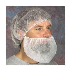 PIP® UBC-1000 Beard Cover, Universal, White, Spunbond Polypropylene